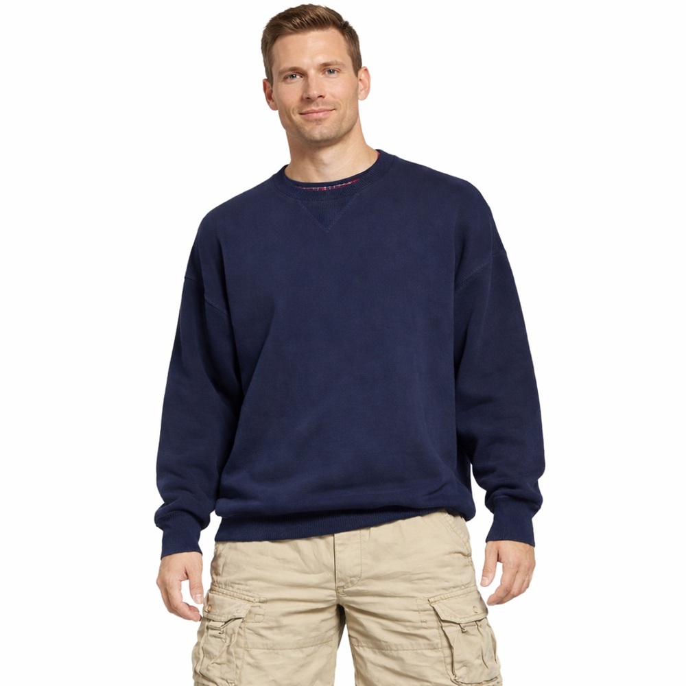 Vintage 90s Men’s XL Heavyweight Crewneck‎ Sweatshirt Made in USA Faded Blank